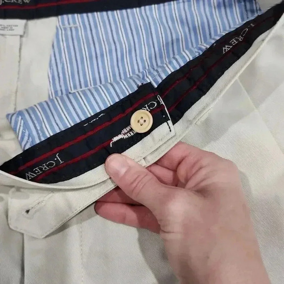 J. Crew Men's Classic Fit Pleated Trousers Casual Pants Beige Size 34x30 - Picture 7 of 11